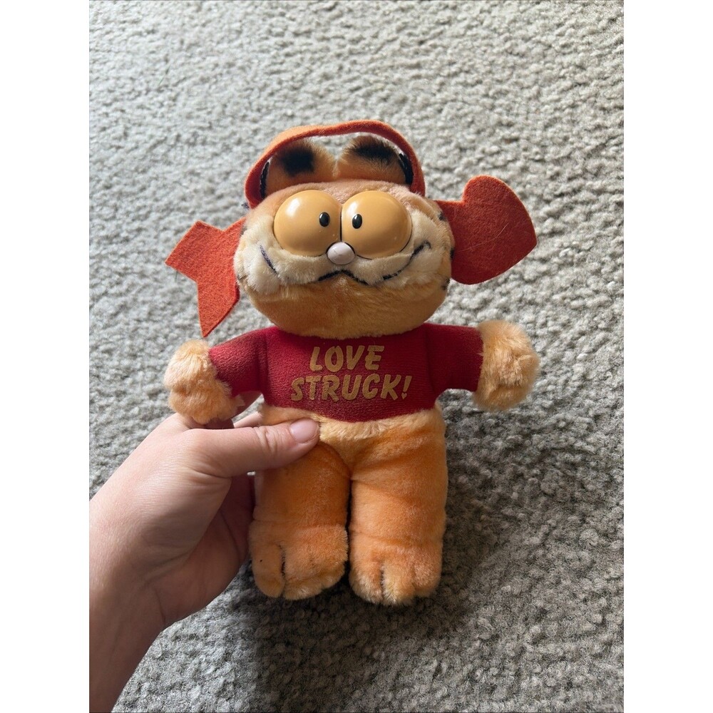 VINTAGE Dakin GARFIELD CAT "LOVE STRUCK" 8" WINDOW CLING Plush STUFFED ANIMAL